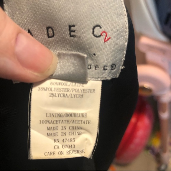 Adec2 ladies wool mix jacket coat size 6 - Picture 8 of 9